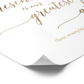 Elegante Gold-Kalligraphie-Präsenz ist das Bestste Poster (Ecke)