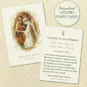 Elegante Gold Katholic Wedding Prayer Card