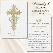 Elegante Gold Katholic Wedding Prayer Card
