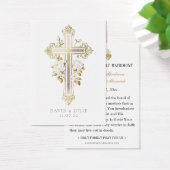 Elegante Gold Katholic Wedding Prayer Card (Schreibtisch)