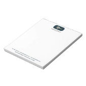 Elegante Gold Key Blue Spruce Realtor Notepad Notizblock (Rotiert)