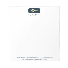 Elegante Gold Key Blue Spruce Realtor Notepad Notizblock