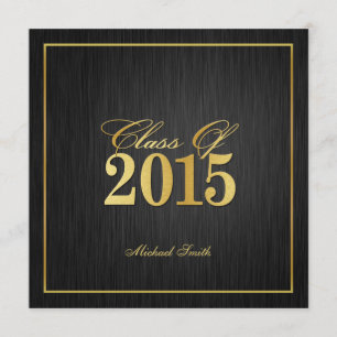 Elegante "Gold"-Klasse 2015 Abschluss Einladung