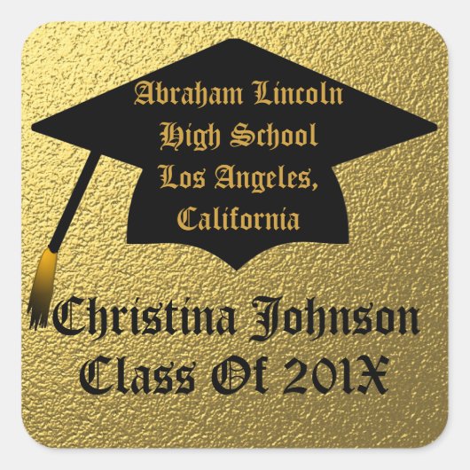 Elegante Gold Klasse von ?? Abschluss Stickers (Vorderseite)