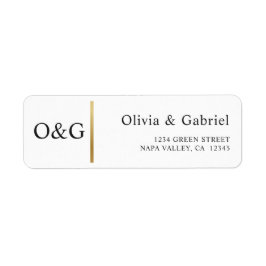 Elegante Gold Klassische Hochzeitsfeier Rücksendea