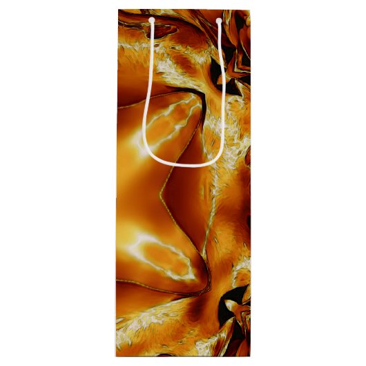 Elegante Gold Kupfer Weihnachts-Star Chic-Geschenk Geschenktüte Für Weinflaschen (Vorderseite)