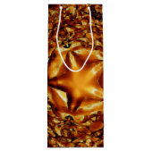 Elegante Gold Kupfer Weihnachts-Star Chic-Geschenk Geschenktüte Für Weinflaschen (Rückseite)
