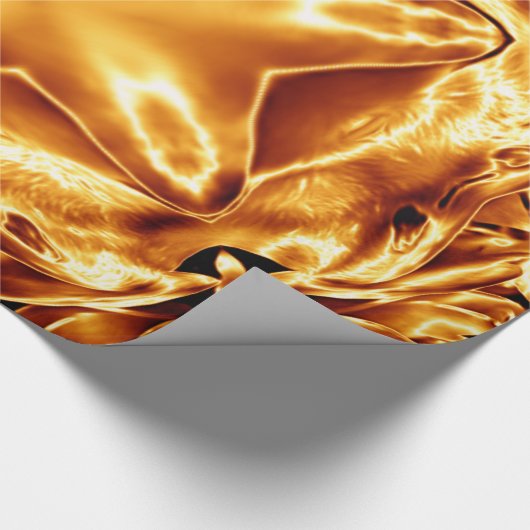 Elegante Gold Kupfer Weihnachtsstar Chic Shiny Geschenkpapier (Ecke)