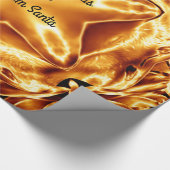 Elegante Gold Kupfer Weihnachtsstar Chic Shiny Geschenkpapier (Ecke)
