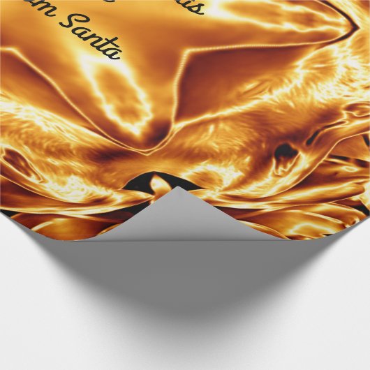 Elegante Gold Kupfer Weihnachtsstar Chic Shiny Geschenkpapier (Ecke)
