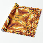 Elegante Gold Kupfer Weihnachtsstar Chic Shiny Geschenkpapier (Ungerollt)