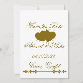 Elegante Gold-Lace-Hochzeitseinladung zum Vormerke Einladung