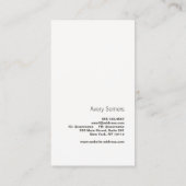 Elegante Gold Leaf Einfache Black Business Card Visitenkarte (Rückseite)