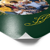 Elegante Gold Leaf Fern Christmas Woods Wall Art Fotodruck (Ecke)