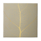 Elegante Gold Leaf Tree Muster Keramik Tile Fliese (Vorderseite)
