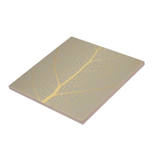 Elegante Gold Leaf Tree Muster Keramik Tile Fliese (Seite)