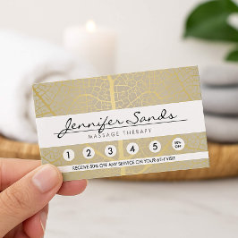 Elegante Gold Leaf Tree Muster Tree Loyalty Card Visitenkarte