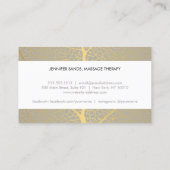 Elegante Gold Leaf Tree Muster Tree Loyalty Card Visitenkarte (Rückseite)