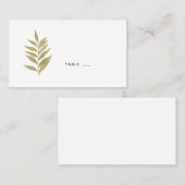 Elegante Gold Leaf Wedding Platzkarte Escort Card (Vorne/Hinten)
