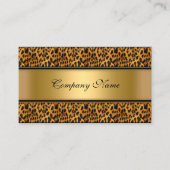 Elegante Gold Leopard Animal Print Visitenkarte (Vorderseite)
