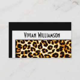 Elegante Gold Leopard Berufliche Visitenkarte