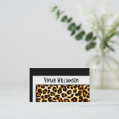 Elegante Gold Leopard Berufliche Visitenkarte (Stehend Vorderseite)
