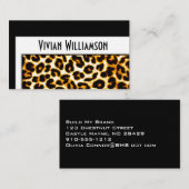 Elegante Gold Leopard Berufliche Visitenkarte (Vorne/Hinten)