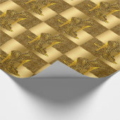 Elegante Gold Leopard High Heel Shoes Animal Print Geschenkpapier (Ecke)