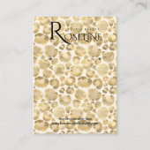 Elegante Gold Leopard Print Display Card Visitenkarte (Vorderseite)