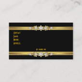 Elegante Gold Leopard VERZIERT Visitenkarte (Rückseite)