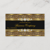 Elegante Gold Leopard VERZIERT Visitenkarte (Vorderseite)
