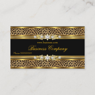 Elegante Gold Leopard VERZIERT Visitenkarte