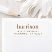 Elegante Gold Letters Rücksendeadresse (Insitu)