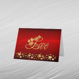 Elegante Gold Liebe Hört Script Valentine Feiertagskarte