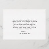 Elegante Gold Lila Floral Beerdigung Dankeschön Ka Folieneinladung (Rückseite)