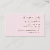 Elegante Gold Lila Marble Script Abstrakt Visitenkarte (Rückseite)