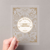 Elegante Gold Line Acryleinladungen (Insitu (Handheld))