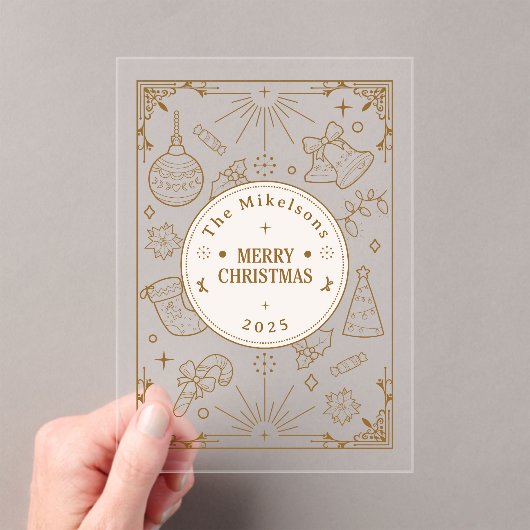 Elegante Gold Line Acryleinladungen (Insitu (Handheld))