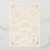 Elegante Gold Line Folieneinladung (Vorderseite)