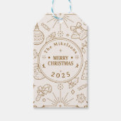 Elegante Gold Line Geschenkanhänger (Vorderseite)