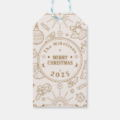 Elegante Gold Line Geschenkanhänger (Rückseite)