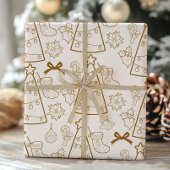 Elegante Gold Line Geschenkpapier