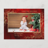 Elegante Gold Line Gezeichnet Weihnachten Botanisc (Vorderseite)