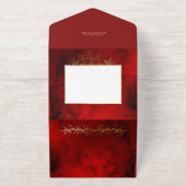 Elegante Gold Line Gezeichnet Weihnachten Botanisc All-in-One-Einladung (Außenseite)