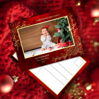 Elegante Gold Line Gezeichnet Weihnachten Botanisc
