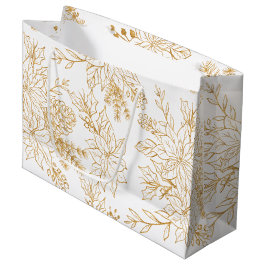 Elegante Gold Line Große Geschenktüte