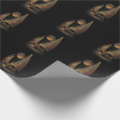 Elegante Gold Line Kunst, Dichtung und Musik Geschenkpapier (Ecke)