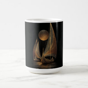 Elegante Gold Line Kunst, Dichtung und Musik Kaffeetasse