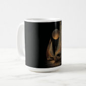 Elegante Gold Line Kunst, Dichtung und Musik Kaffeetasse (Vorderseite Links)