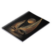 Elegante Gold Line Kunst, Dichtung und Musik Notizblock (Linke Seite)